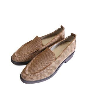 Rothy's The Lug Merino Wool Teak Herringbone Almond Toe Loafers Women Size 8